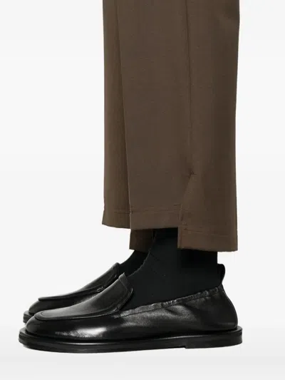 Notrainproof Pressed-crease Trousers In Brown
