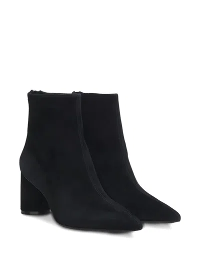 Hugo Boss Pointed Block-heel Boots In Black