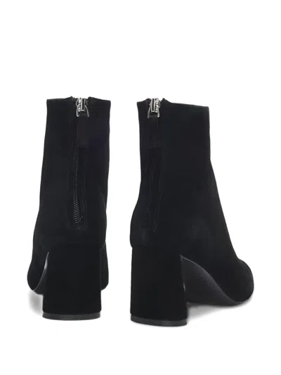 Hugo Boss Pointed Block-heel Boots In Black