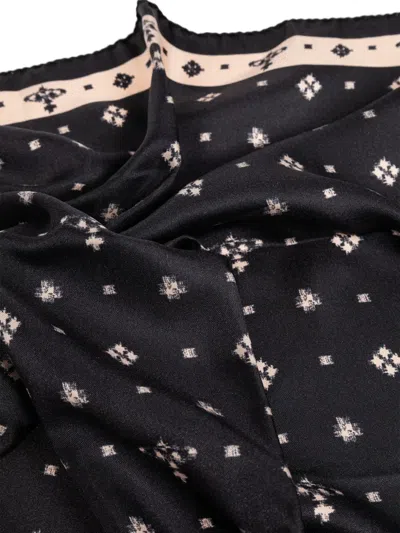 Vivienne Westwood Ikat Pocket Square Black Ikat Unisex In Multi