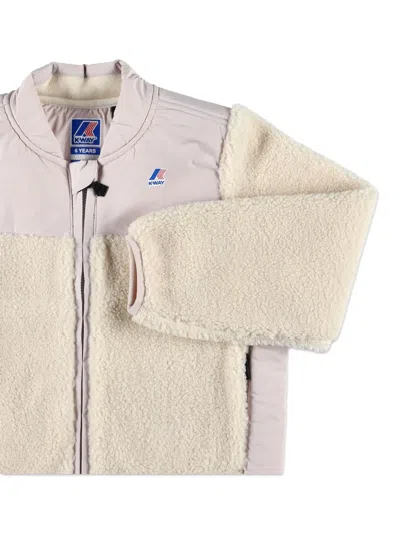 K-way Kids Short Sherpa Effect Jacket In White