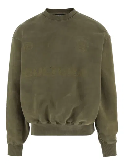 Cultura Oversized Cotton Sweatshirt With Logo In Green