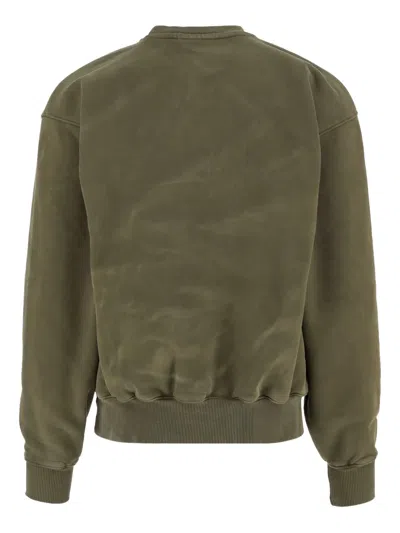 Cultura Oversized Cotton Sweatshirt With Logo In Green