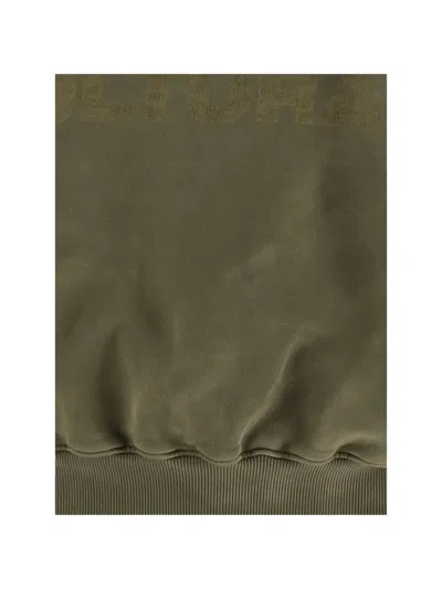 Cultura Oversized Cotton Sweatshirt With Logo In Green