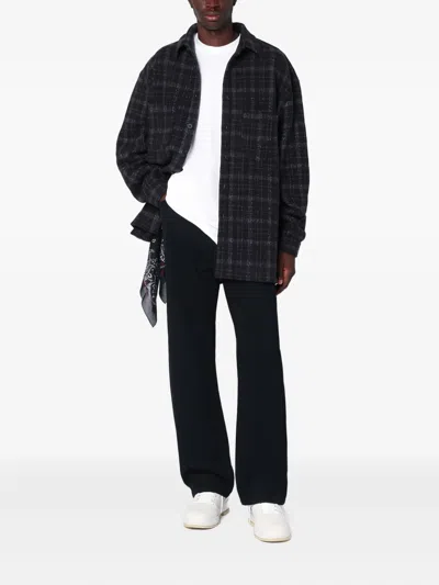 Destin Plaid Wool Shirt Jacket In Black