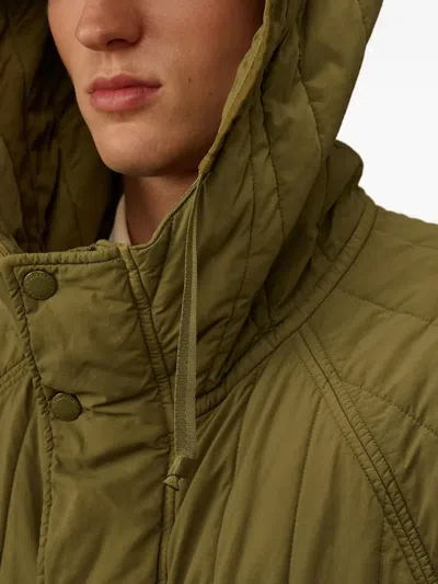 C.p. Company Hooded Quilted Jacket In Green