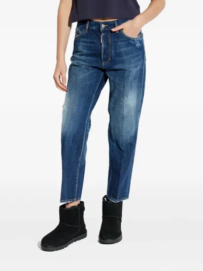 Dsquared2 Distressed-effect Jeans In Blue