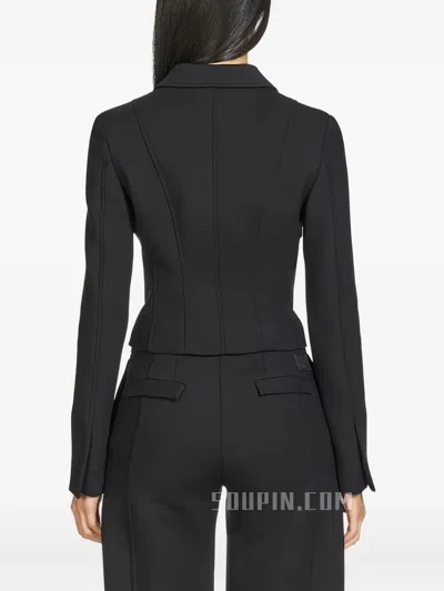 Ferragamo Notched-lapel Jacket In Black