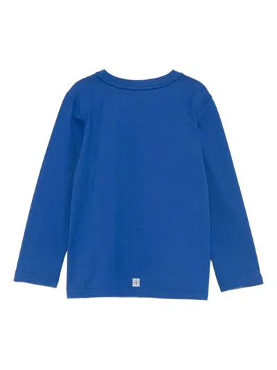 Givenchy Logo Long-sleeve T-shirt In Blue