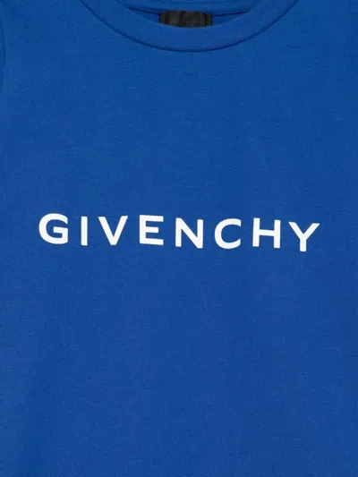Givenchy Logo Long-sleeve T-shirt In Blue