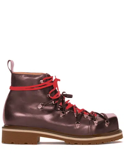Magliano Leather Hiking Boots In Brown
