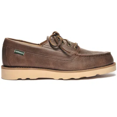 Sebago Lace-up Flat Boat Shoes In Brown