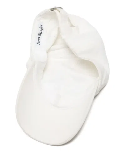 Acne Studios Embroidered-logo Baseball Cap Hat In White