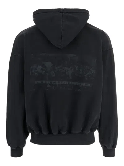 Cultura Cotton Sweatshirt With Logo In Black