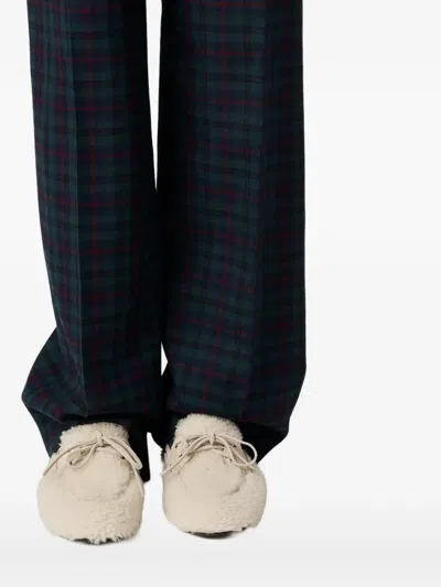 Miu Miu Shearing Loafers In Neutral