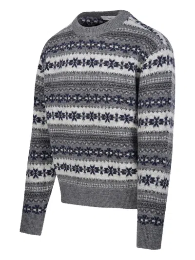 Dunst Fairisle Wool Blend Sweater In Gray