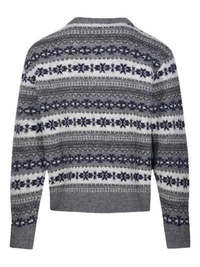 Dunst Fairisle Wool Blend Sweater In Gray