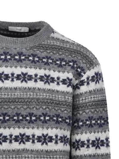 Dunst Fairisle Wool Blend Sweater In Gray
