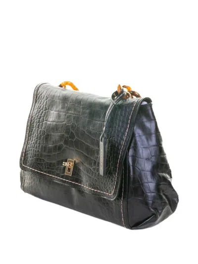 Visonà Chain Shoulder Bag In Green
