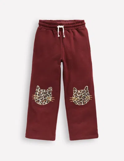 Boden Bobbie Appliqué Joggers Chestnut Cats  In Brown