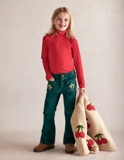 Boden Borg Interest Jacket Cherry Applique  In Red