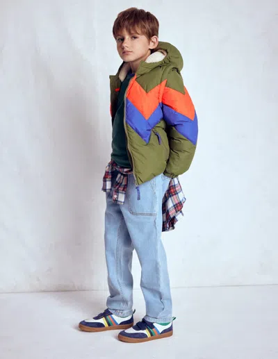 Boden 2 In 1 Padded Coat Chestnut Chevron  In Multi