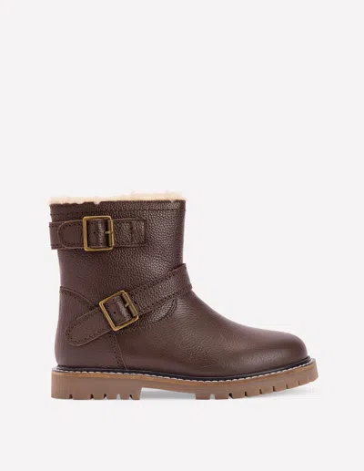 Boden Leather Biker Boots Dark Chocolate  In Brown
