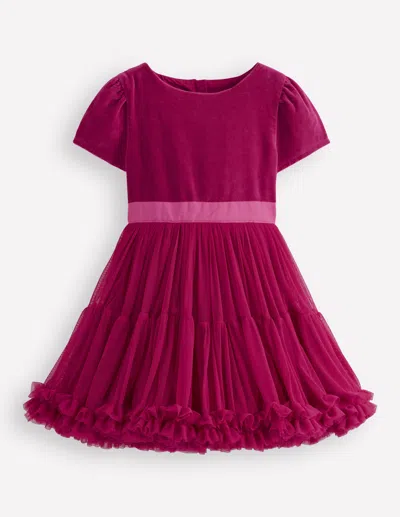 Boden Full Skirt Occasion Dress Cherry Jam  In Burgundy
