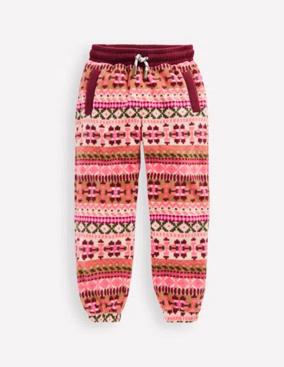 Boden Fair Isle Sweatpants Pink Aztec Geo  In Multi