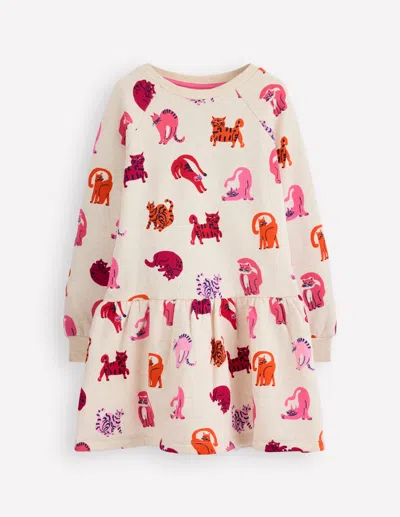 Boden Cosy Sweatshirt Dress Multi Cats  In Multi