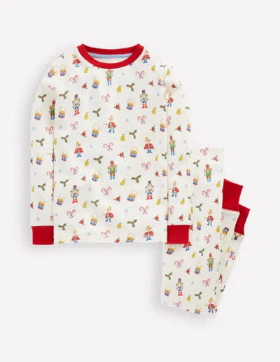 Boden Snug Long John Pajamas Nutcracker  In Multi