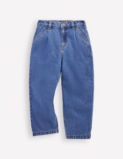 Boden Pleat Jeans Mid Vintage Denim  In Blue