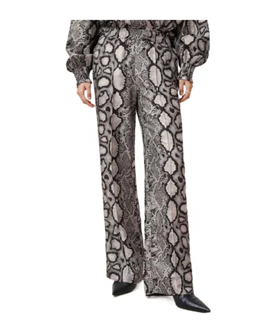 Allsaints Relaxed Fit Patterned Pants In Gray