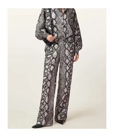 Allsaints Relaxed Fit Patterned Pants In Gray