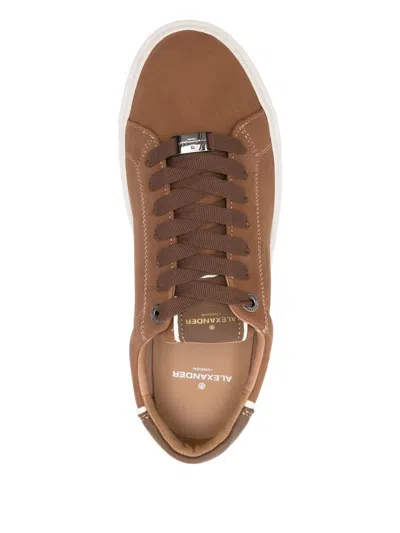 Alexander Smith Leather Sneakers In Brown