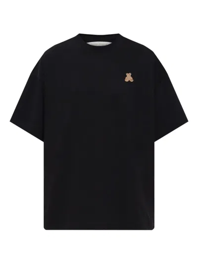 Palm Angels T-shirt With A Distinctive Teddy Bear Motif In Black