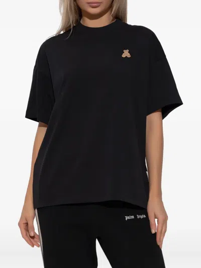 Palm Angels T-shirt With A Distinctive Teddy Bear Motif In Black