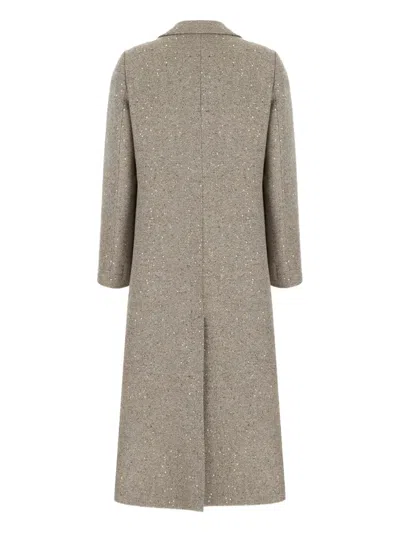 Post Scriptum Single-breasted Coat In Gray