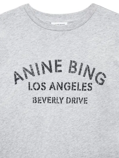 Anine Bing Cohen Tee Los Angeles Stancil Woman Grey In Gray