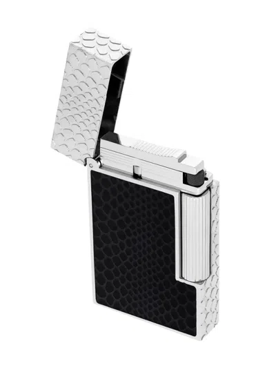 St Dupont Ligne 2 Snakeskin-pattern Lighter (6.2cm X 3.7cm) In Brown