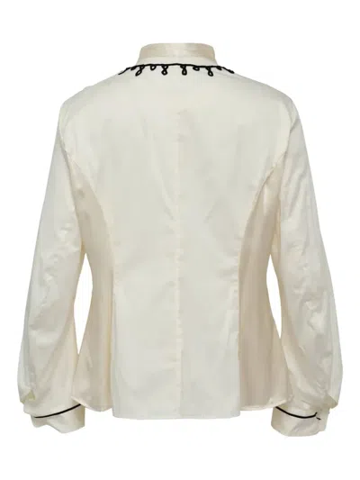 Renli Su Embroidered Buttoned Blouse In White