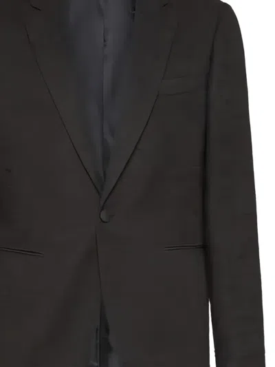 Ferragamo Buttoned Wool Jacket In Multi