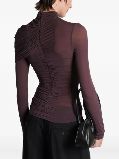 Magda Butrym Blouse 06 Topwear In Bordeaux Polyamide Polyester In Multi