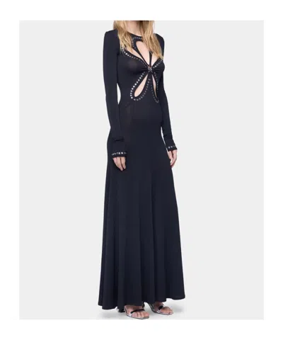 Rabanne Second Skin Effect Long Dress In Black