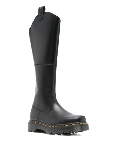 Dr. Martens Black Amaayah Knee High Leather Tall Boots