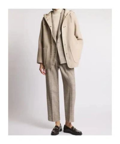 Fay Hooded Jacket With Drawstring And Pockets In Neutral