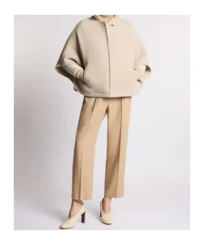 Fay Detachable Double Quilted Cape With Zip In Neutral