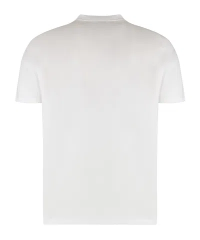 Paul & Shark Cotton Jersey Logo Print Crew Neck T-shirt In White