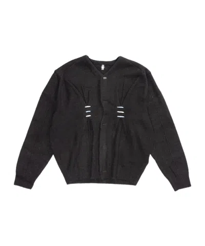 Ader Error Button-detail Cardigan In Gray