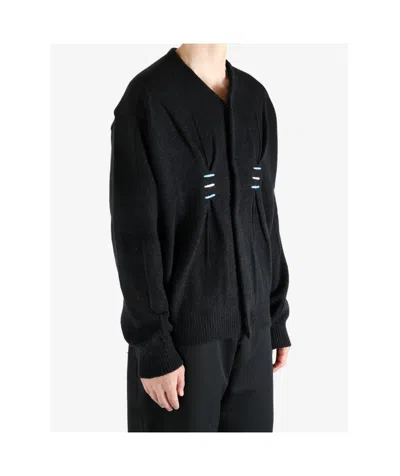 Ader Error Button-detail Cardigan In Gray